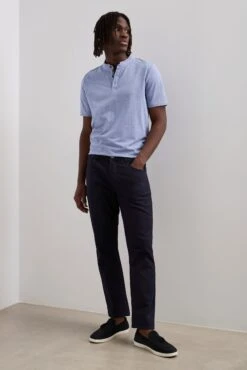 Textured Slim Fit Five Pocket Pants