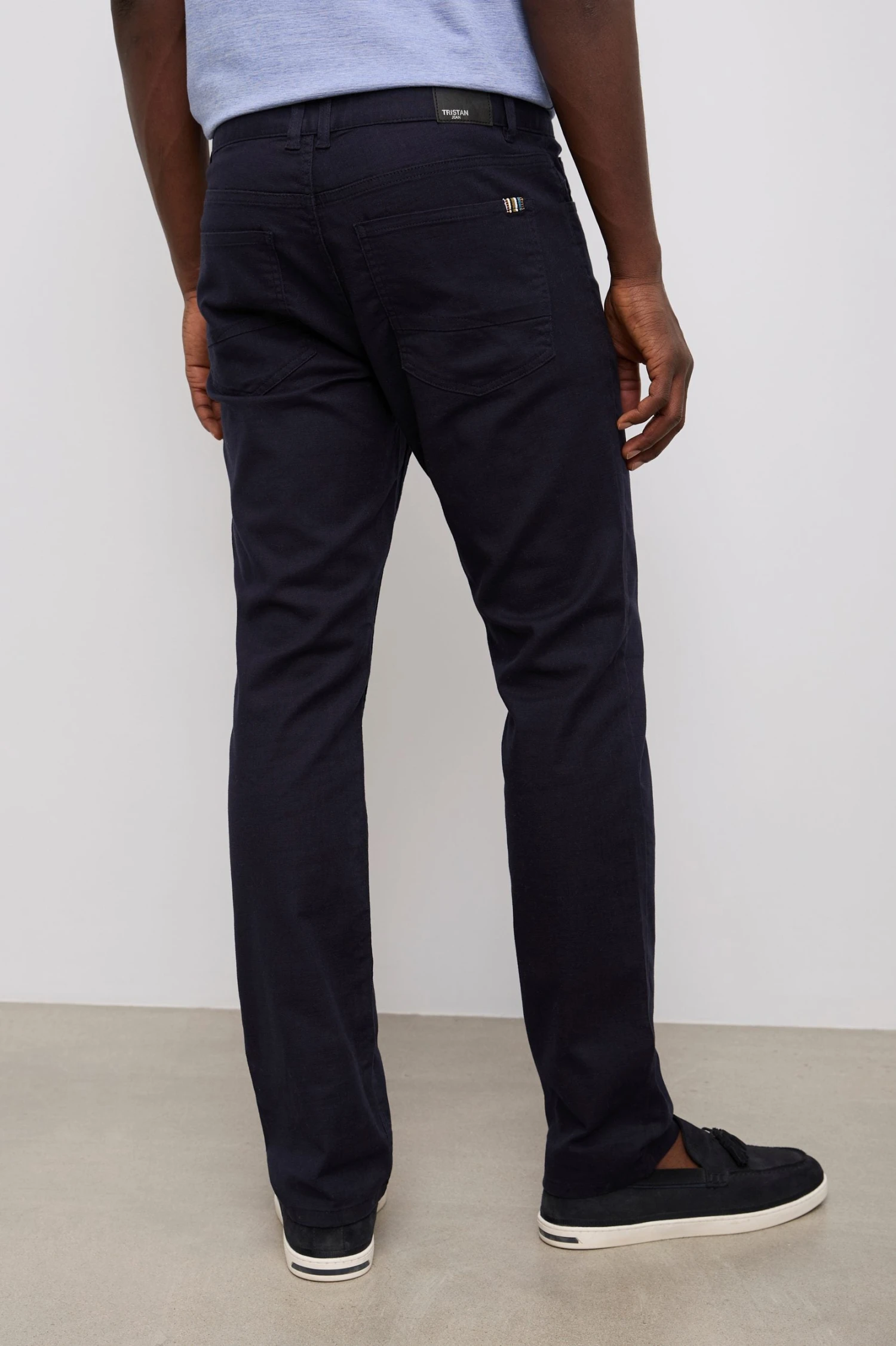 Textured Slim Fit Five Pocket Pants - Image 3