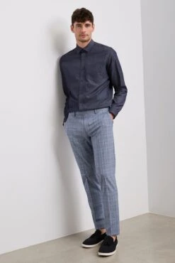 Slim Fit Check Pants