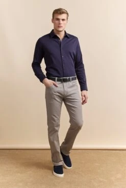 Five Pockets Textured Slim Pant