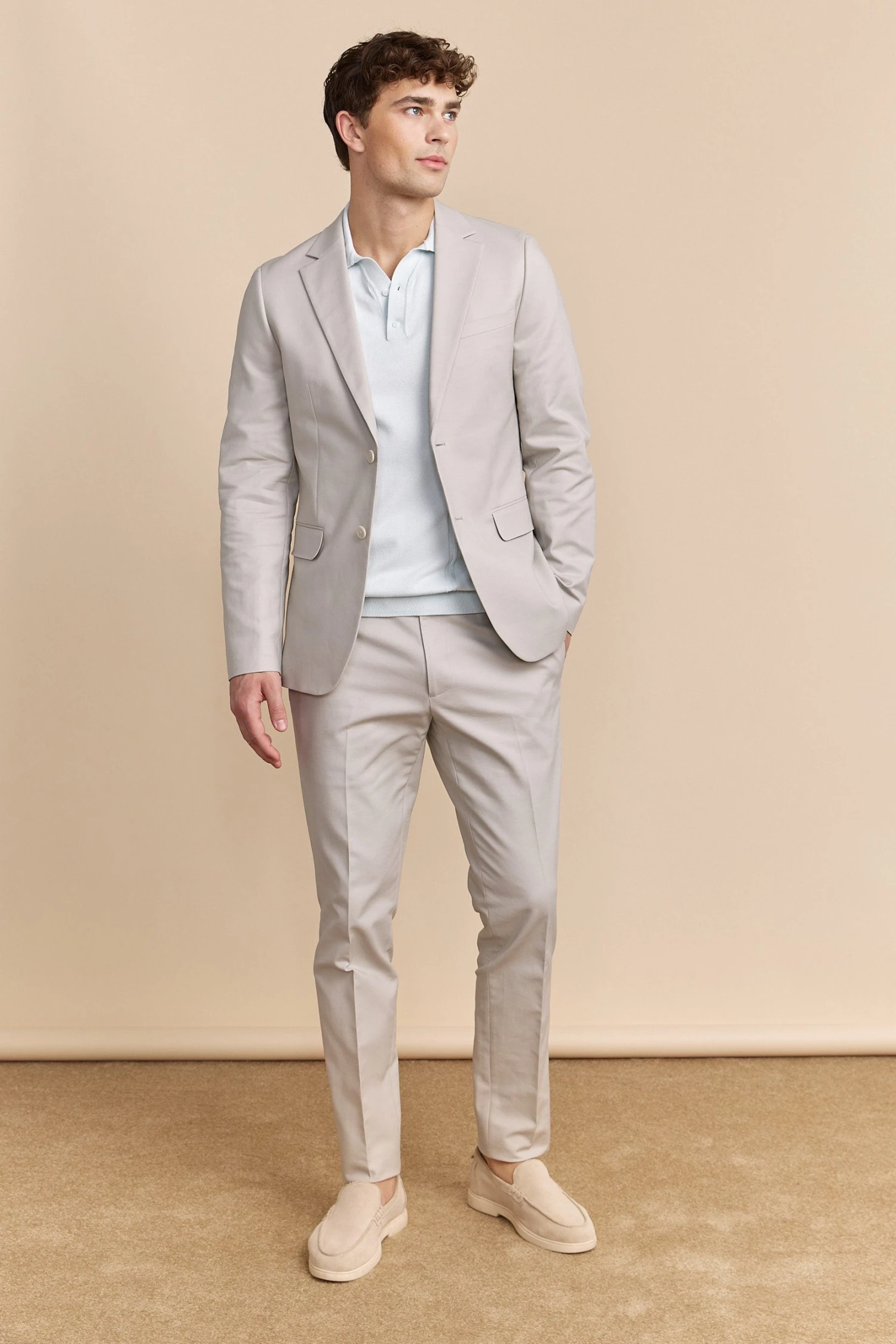 Solid Colour Slim Pants - Image 4