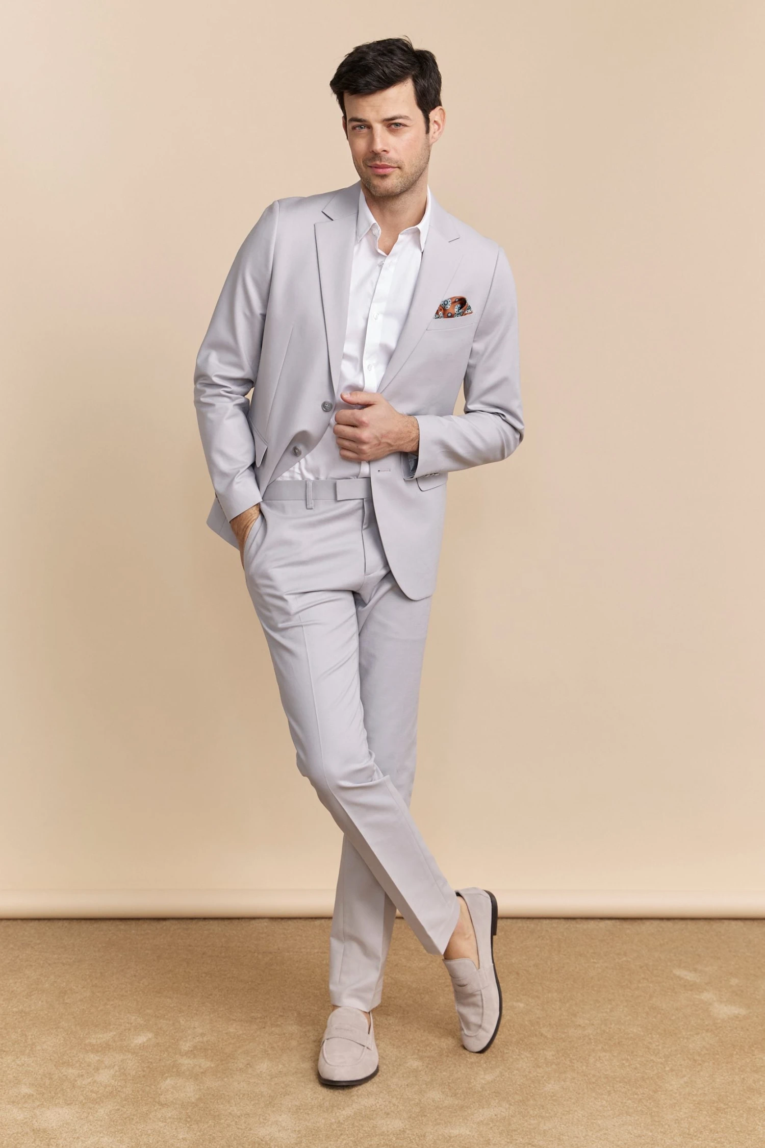 Solid Colour Slim Pants - Image 8