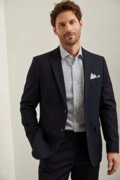 Solid Colour Fitted Blazer