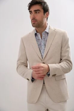 Chevron Fitted Knit Blazer