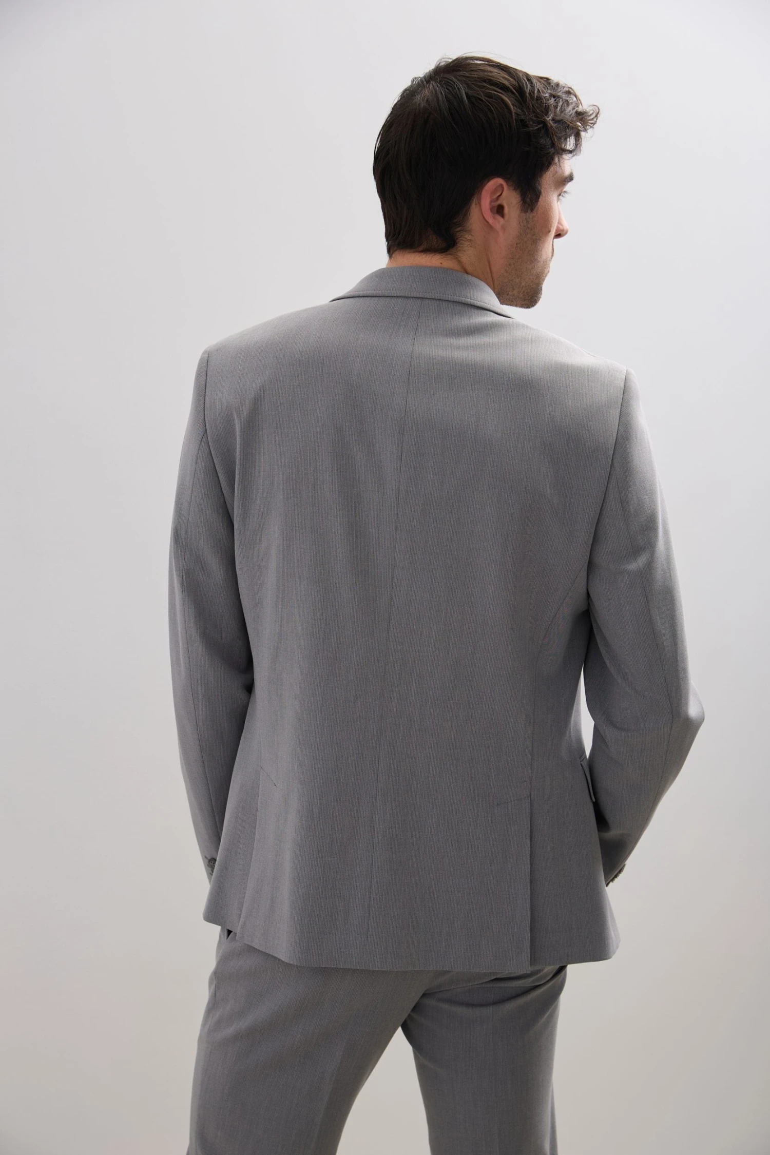 Fitted Thin Striped Blazer - Image 3