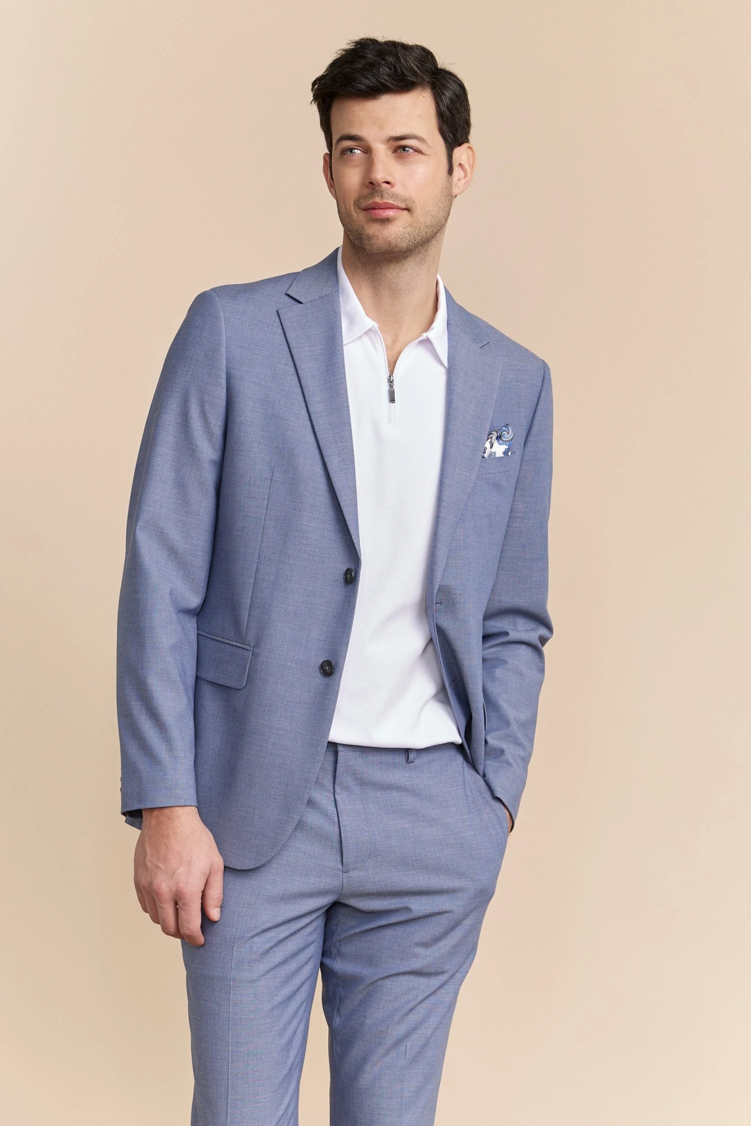Textured Fitted Blazer