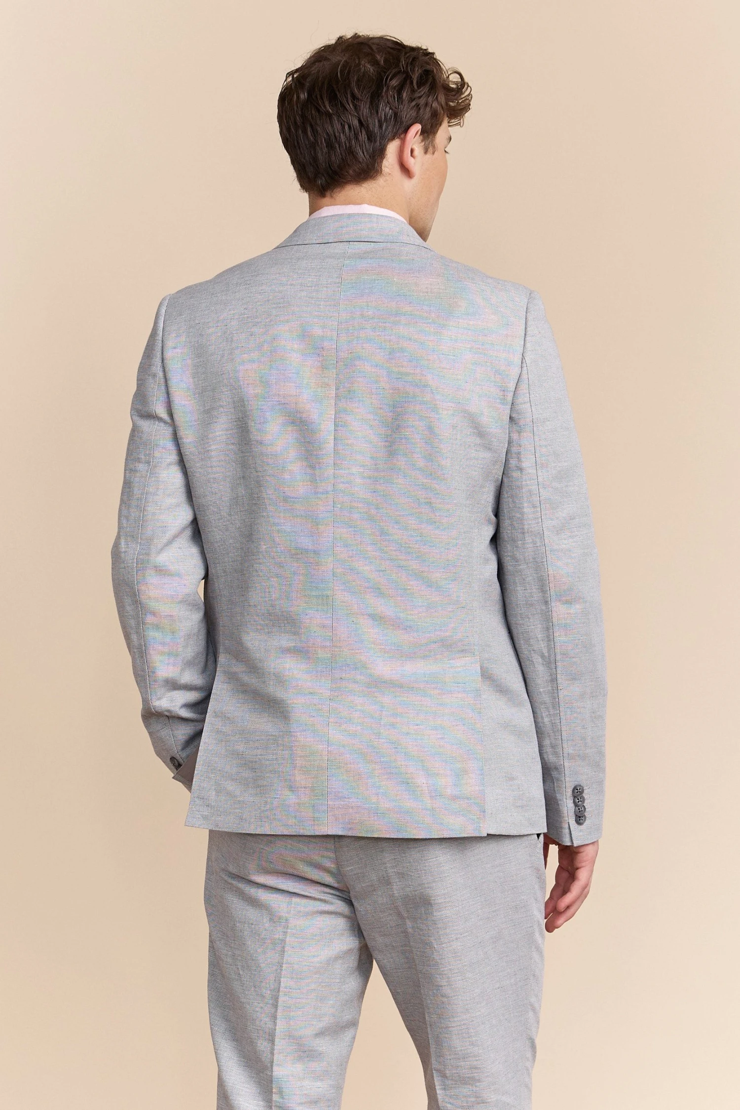 Fitted Patch Pocket Linen Jacket - Image 2