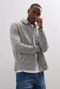 Plaid Jacket With Zip