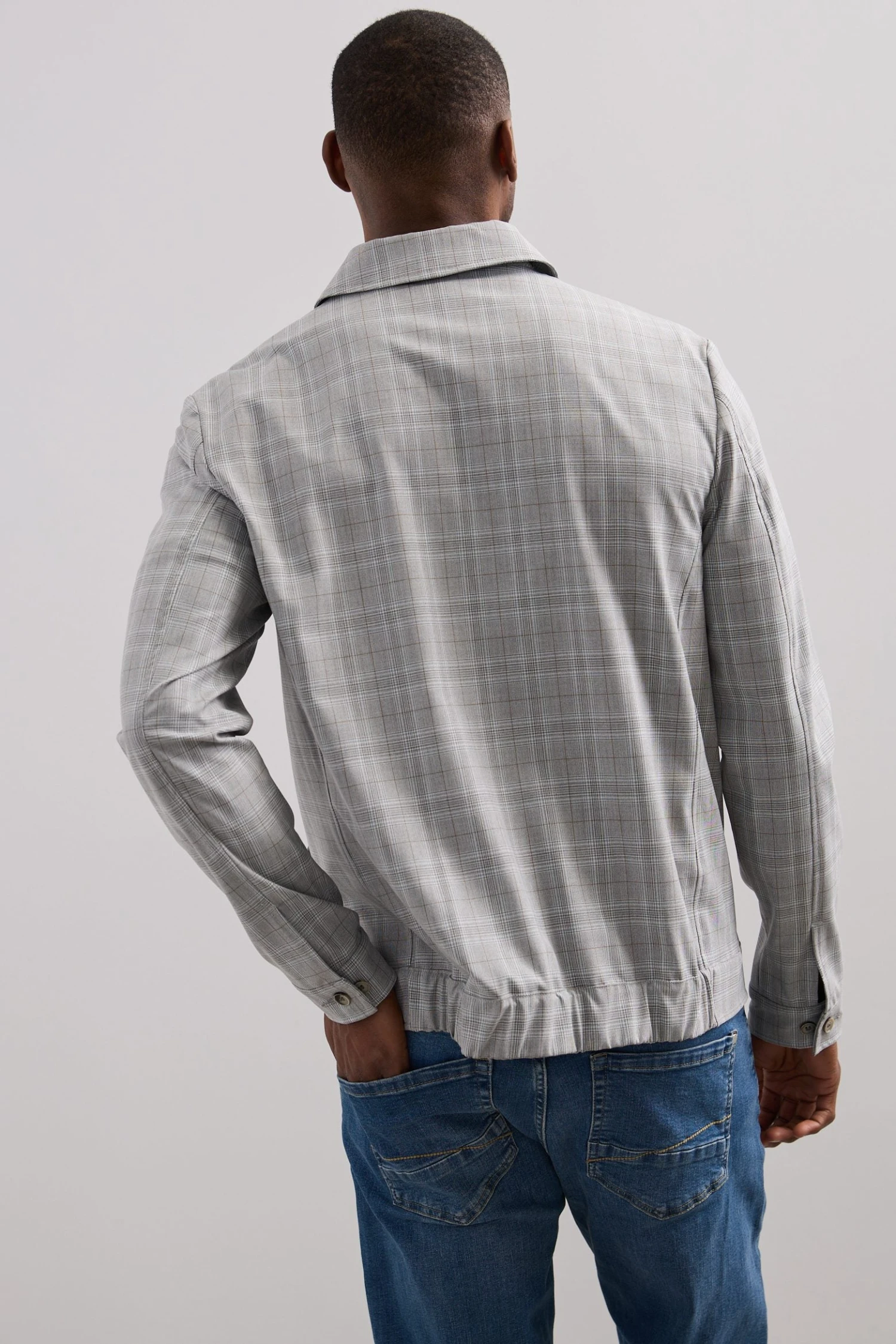 Plaid Jacket With Zip - Image 3