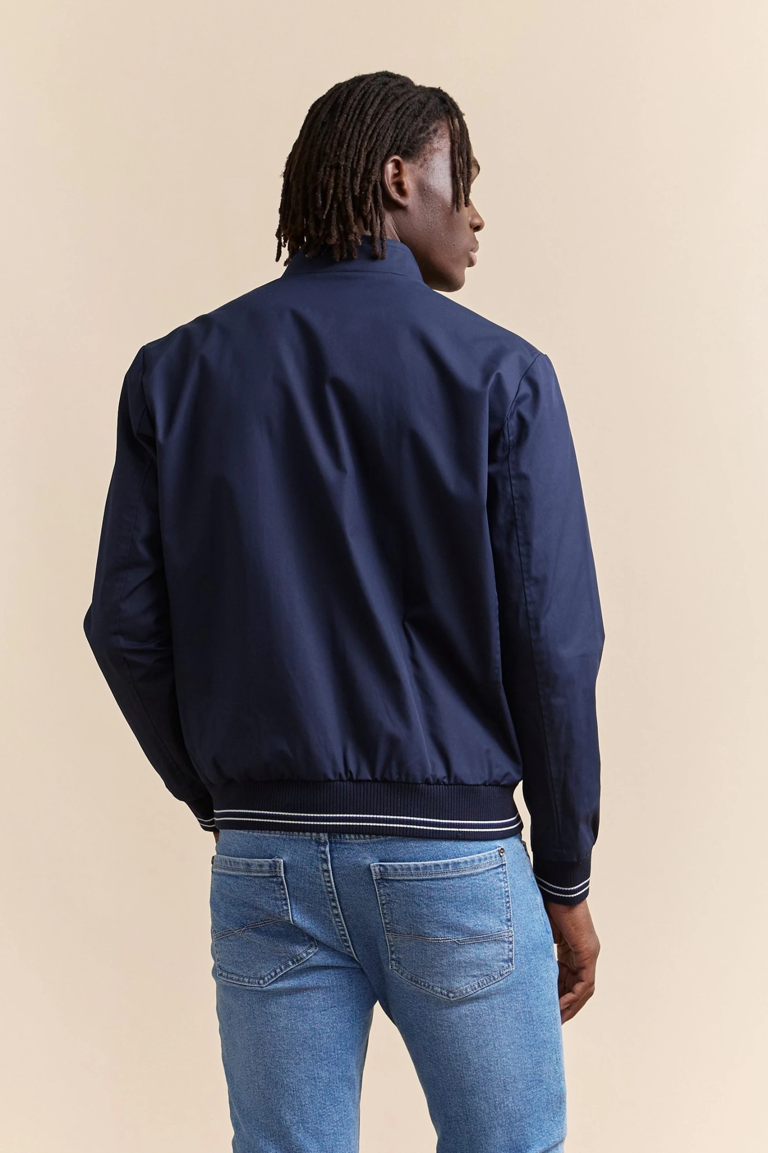 Rib Details Zip Jacket - Image 2